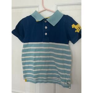 Mini Boden Blue Polo Boys Shirt 3-4yr